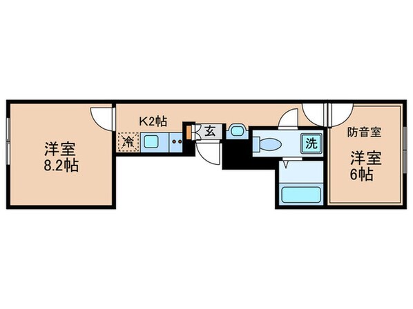 de-Zay茅場町の物件間取画像